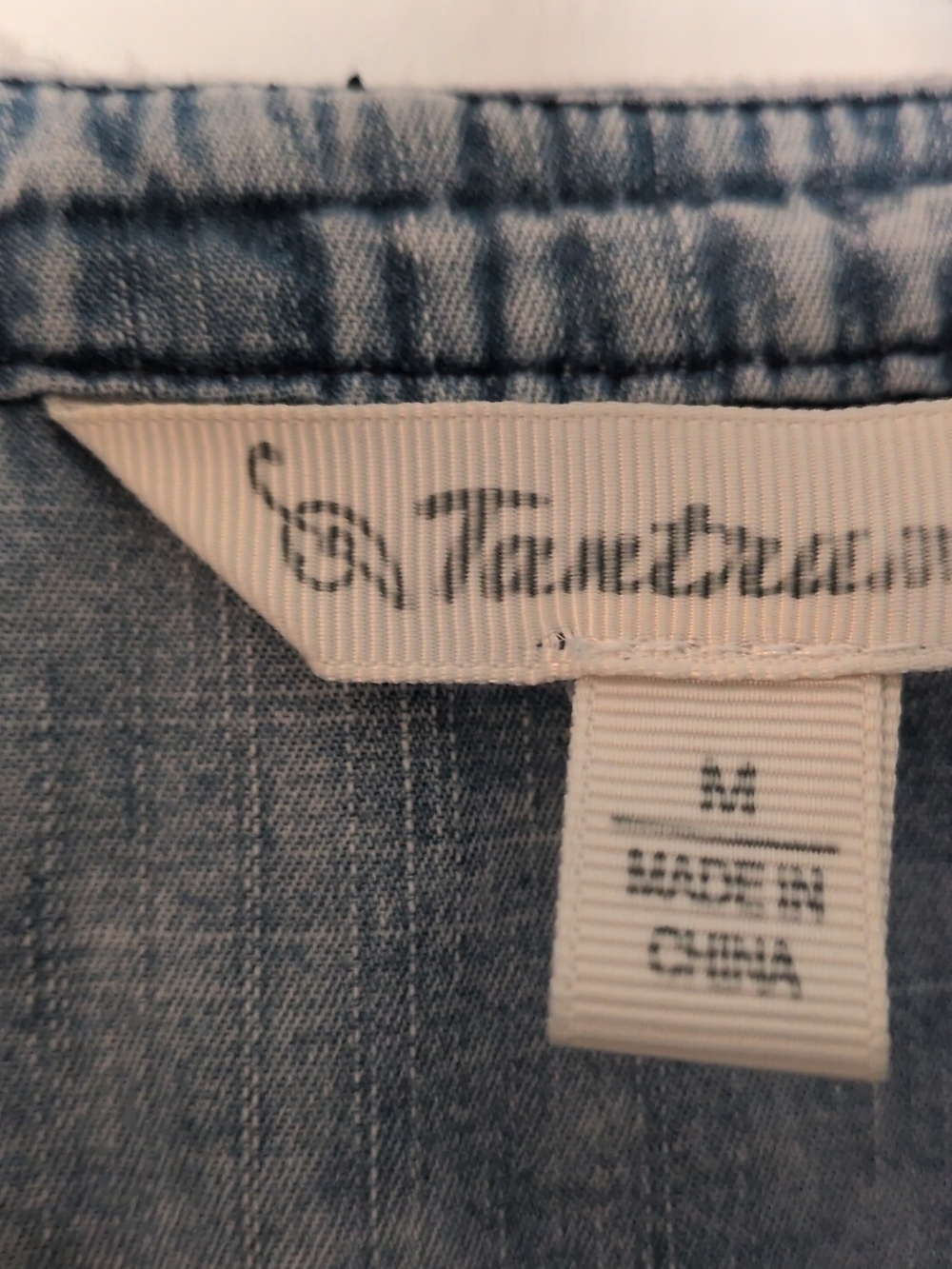 Tantrums Light Blue Washed Denim Tunic Blouse - Picture 5 of 7